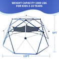 thumbnail image 7 of 10 FT Climbing Dome with Canopy, Dome Climber with Hammock for Kids 3-10, 1000 LBS Capacity, Be Applicable Garden, Backyard, Playground and More Indoor/Outdoor Places, 7 of 7