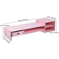 thumbnail image 2 of OULII Support de Moniteur Tiroir Rectangulaire Organiseur de Bureau Rose 1 Pcs Rentrée Scolaire, 2 of 8