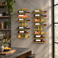 8 Tier Wall Mount Wine Rack Racks For Bottles Display And Storhanging ...