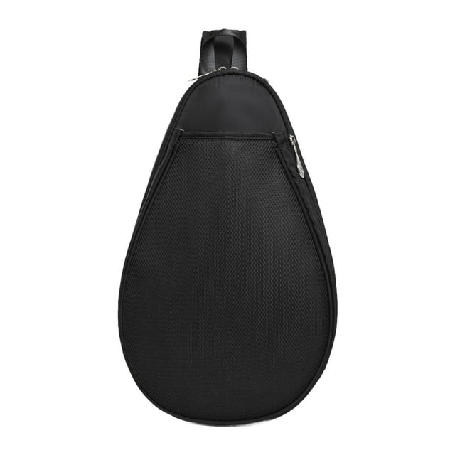 Bolsa para raquetas de tenis, organizador versátil, portátil, con cremallera suave, para hombres y mujeres, resistente al agua. Negro