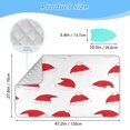 thumbnail image 2 of Ironing Mat Portable Ironing Blanket for Table Top Travel Ironing Pad for Washer Dryer 27.6" x 47.2" Santa Hat Pattern, 2 of 6