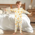 thumbnail image 6 of Dailycode Cotton Pajama Set Snug Fit Long Sleeve Top and Pants for 18M-8Y Cartoon Chick and Leaf, 6 of 7