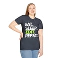thumbnail image 4 of Craft Your Story: 'Eat. Sleep. Edit. Repeat.' T-Shirt, 4 of 4
