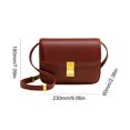 thumbnail image 4 of Bolso Mensajero para Mujer Bolso Con Cerradura Metal Versátil PU (rojo Vino L), 4 of 8