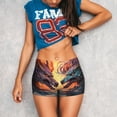 thumbnail image 3 of Balery Colorful Wave Dragon Head Pantalones cortos de entrenamiento estampados para mujer, sin costuras, ajustados, para gimnasio, yoga, correr, deportes, ejercicio activo, fitness.-Large, 3 of 8