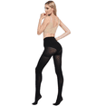 thumbnail image 3 of Manzi 3 Pairs Lady Run Resistant Control Top Panty Hose Opaque Tights Women's Blackout Tights, 3 of 6