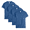 Denim Blue, variant on Men Crew neck T-Shirt 4-Pack ComfortSoft 100% Cotton Heavyweight Tee Plain