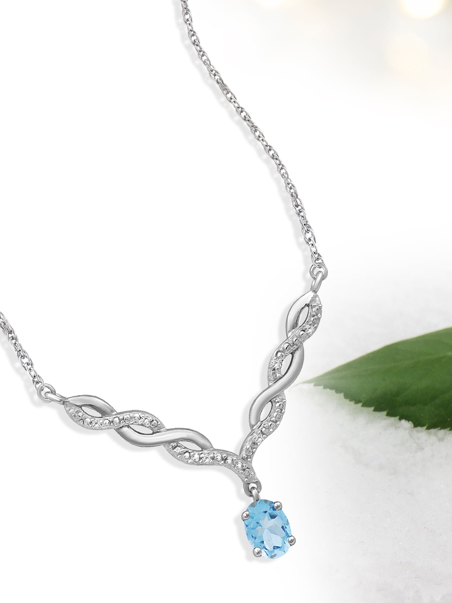 Blue silver necklace discount