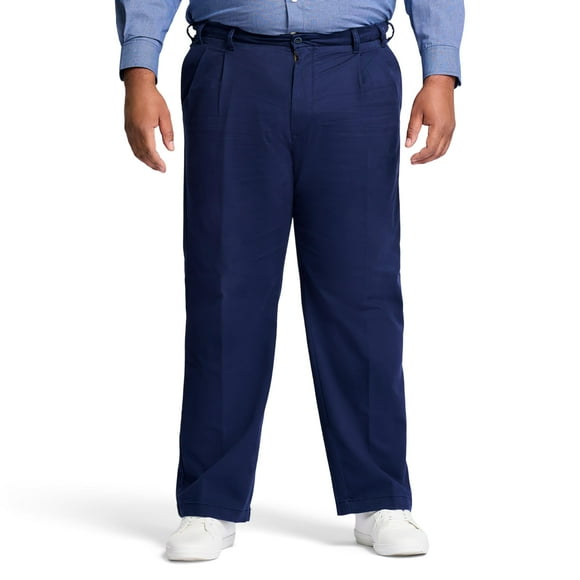 Pantalones IZOD para hombre, grandes y altos, elásticos, de alto rendimiento, azul marino, 48 W x 29 L