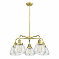 Innovations Lighting - Fulton - 5 Light Stem Hung Chandelier In Art Deco