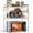3 Tier White, variant on Expandable Microwave Stand 2 Tier Metal Kitchen Countertop Organizer Shelves With 8 Hooks Bakers Rack Shelf Oven 55lbs Weight Capacity