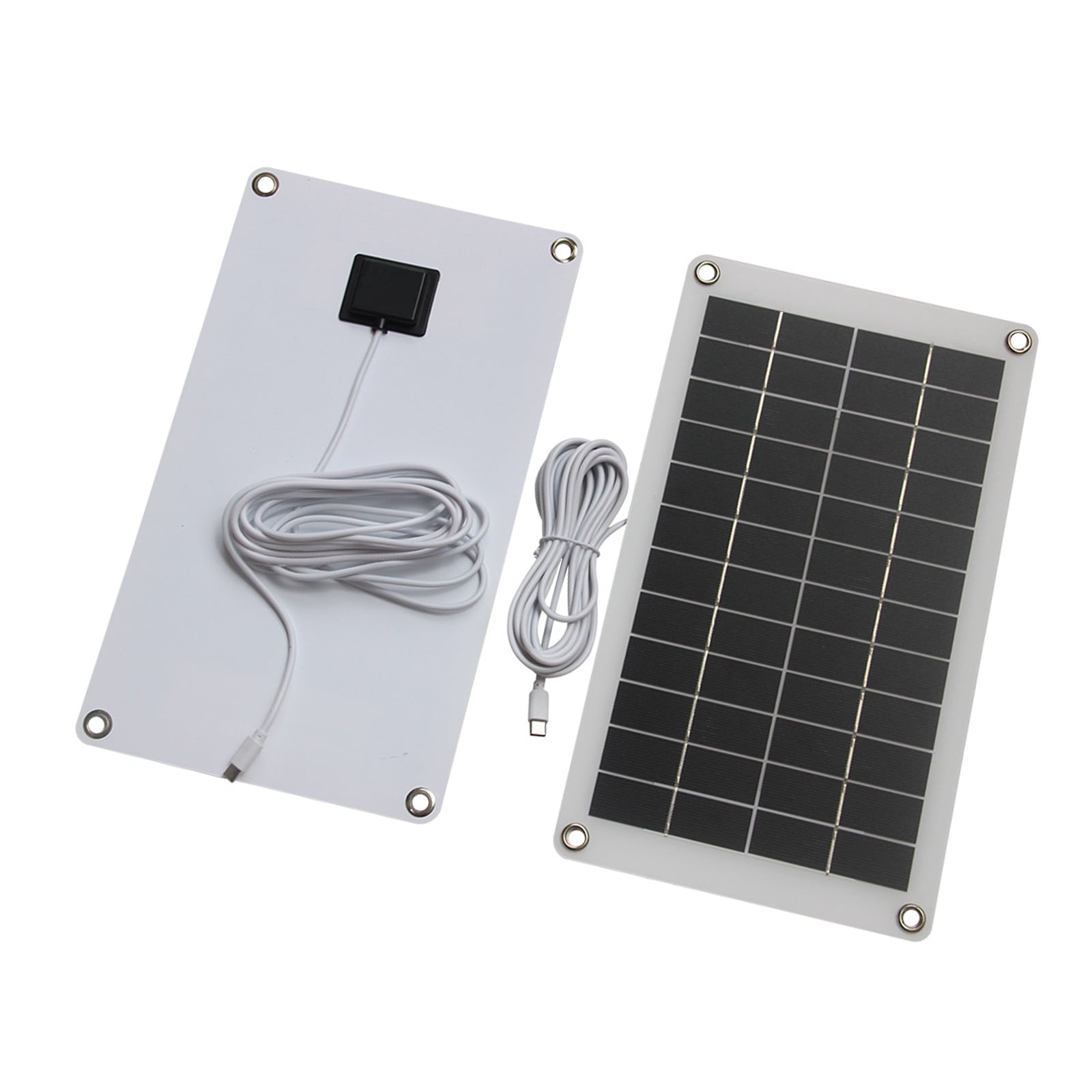 10W 12V Solar Charging Flexible Panel With Type C Port Solar Cell Controller For Outdoor Security Camera Garden Light