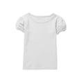 thumbnail image 5 of Lutiedan Girls Cotton T-Shirts Crewneck Short Sleeve Tops Soft Ligheweight Summer Casual Puff Sleeve Tunic Tees 1-15 Years, 5 of 9
