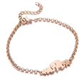 thumbnail image 1 of Jewelers Stainless Steel Butterfly Charm Figaro Chain Adjustable Size Strand Bracelet, 1 of 1