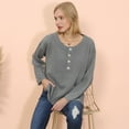 thumbnail image 4 of Contrast Half Button Down Sweater Gray X-Large, 4 of 4