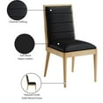 thumbnail image 2 of Meridian Furniture Bristol Black Vegan Leather Dining Chair (Set of 2), 2 of 8
