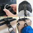 thumbnail image 3 of 2Pcs Luggage Straps Coat Jacket Gripper Holder Suitcase Belt Clip Ring Hook Black Adjustable Belt Straps with Iron Hinged Rings and Plastic Release Buckle Polyester Travel Accessories, 3 of 8