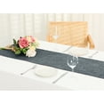 thumbnail image 5 of Unique Bargains 1 Pack Solid Color Table Runner Long Linen Table Banner Black 12"x71", 5 of 5