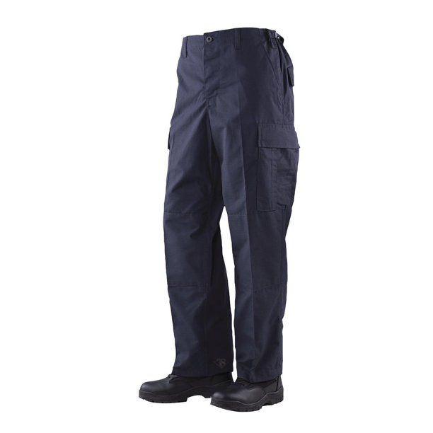 BDU Trousers Navy 60/40 Cotton, Polyester Twill, Large Short