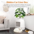 thumbnail image 2 of Caja de arena para gatos Hidden Plant Lifewit, blanca, con control de olores, 2 of 9