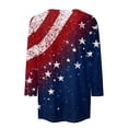 thumbnail image 5 of Womens 4th of July Shirts Casual 3/4 Sleeve American Flag Print T-Shirts Round Neck USA 250th Anniversary Patriotic Pullover Independence Day Celebration Party 1776-2026 Blouses, S, 5 of 5