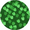 thumbnail image 1 of Ahgly Company Machine Washable Indoor Round Transitional Dark Green Area Rugs, 3' Round, 1 of 7