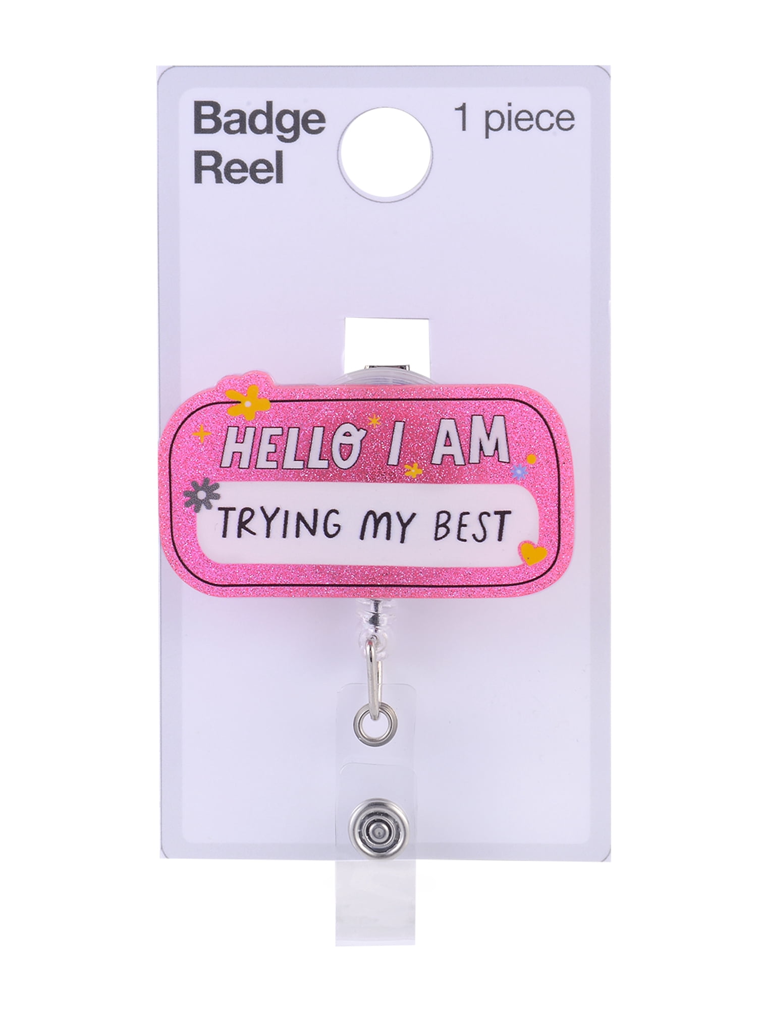 Solutions 'Hello I'm Trying My Best' Retractable Badge Reel