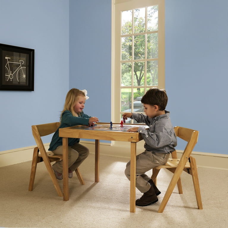 Stakmore Kids Folding 3-Piece Table Chairs Set