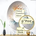 thumbnail image 3 of Designart "Dynamic Flow in Multicolor Op Art I" Op Art Starburst Round Wall Mirror - Abstract Oval Printed Decorative Mirror - Multiple Color Options, 3 of 5