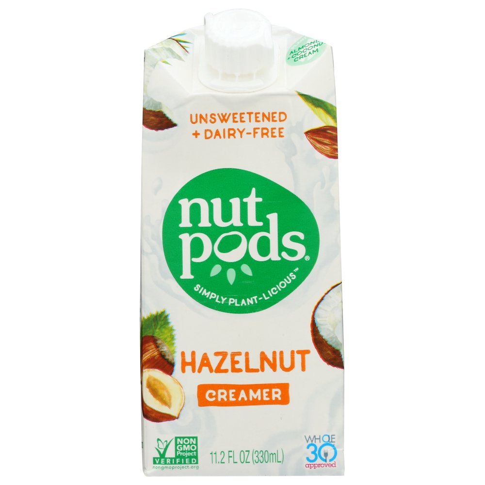nutpods Unsweetened Hazelnut Liquid Coffee Creamer, 11.2