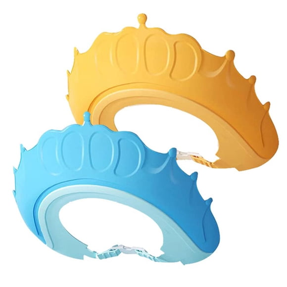 2 gorros de ducha para bebé con visera ajustable para niños pequeños para protección de ojos y oídos
