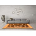 thumbnail image 3 of Ahgly Company Indoor Square Oriental Orange Industrial Area Rugs, 3' Square, 3 of 4