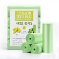 thumbnail image 1 of 1.2 Gallon Small Garbage Bags Biodegradable 5 Liter Mini Compostable Strong Bathroom Trash Bags with Tear & Leak Resistant, Recycling Eco-Friendly Trash Can Liner, Green, 80 Counts, 1 of 7
