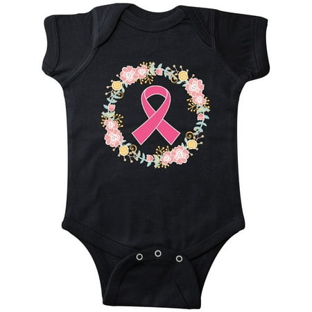 

Inktastic Breast Cancer Pink Ribbon Awareness Wreath Gift Baby Girl Bodysuit