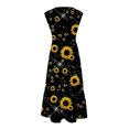 thumbnail image 4 of LOVZFMLL Robes Robe Imprimée Sans Manches à Col Rond pour Femmes, 4 of 4