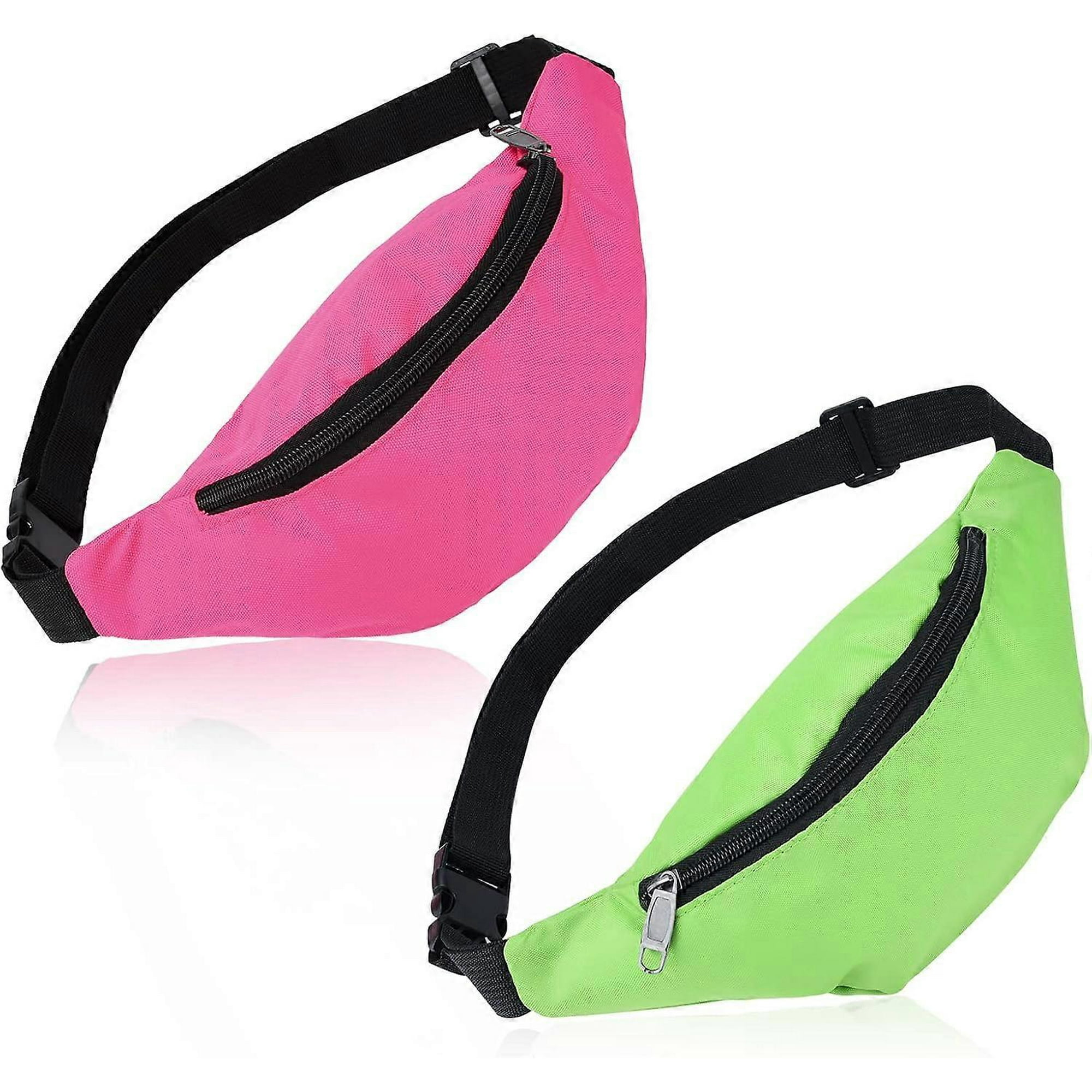 Neon Fanny Pack, 90s Glow Party Waist Bags, Lightweight Adjustable
