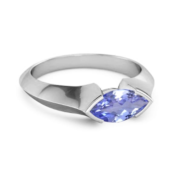 0.25 Ctw Marquise Tanzanite 925 Sterling Silver Engagement Women Valentines Day Gifts Ring