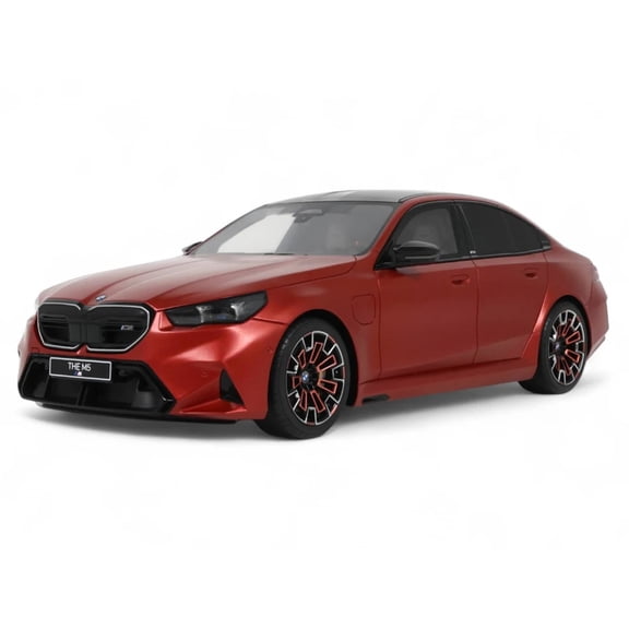 2025 BMW M5 (G90) Pebble Beach Edition Fire Orange Metallic with Black Top 1/18 Model Car by GT Spirit