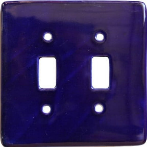 Cobalt Blue Talavera Ceramic Double Toggle Plate