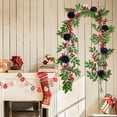 thumbnail image 1 of Couronne de Noël Guirlande de Baies Rouges avec Feuilles Vertes pour Vacances Design Flexible Idéal pour Chemin de Table Chemin de Cheminée Décoration de Centre de Table, 1 of 4