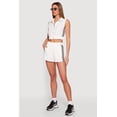 thumbnail image 3 of Women's Side Stripe Zip Front Cropped Vest, 3 of 4