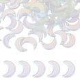 thumbnail image 1 of Uxcell 100 Pcs Crystal Charm, Cuentas de cristal de luna de vidrio, colgante de luna pequeño con papel de oro para hacer joyas, pulsera, collar, arete, manualidades DIY, Matte Laser White, 1 of 7