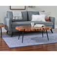 thumbnail image 2 of Linon Callan Live Edge Large Wood and Iron Coffee Table in Brown, 2 of 14