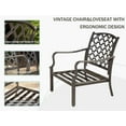 thumbnail image 6 of Outdoor 7 pcs Patio Dining Set, Metal Dining Table, Swivel and Dining Chairs Conversation Set with Removable Navy Blue Cushions for Garden Lawn Yard, 6 of 9