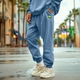 thumbnail image 5 of Dalix Alien Embroidery Relaxed Sweatsuit Set Crewneck Jogger Soft Fleece Relaxed Fit Lounge Mens in Pebble Blue XS X-Small, 5 of 5