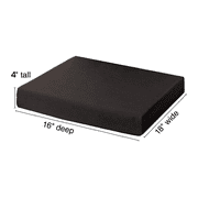 Essential Medical Supply Rehab 1 Foam Cushion - Extra Thick Seat Firm Pad for Office Chair, Wheelchair, and Car - Provides Additional Support for Seniors and Adults - 18 x 16 x 4