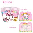 thumbnail image 1 of Hello Kitty Cartoon Party Supplies Paper Tableware Set Plate Cup Napkin Balloon Party Decoration Adult Wedding DIY Scene layout, 1 of 7