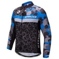 thumbnail image 2 of Mens Bicycling Jersey Set Long Sleeve MTB Riding Suits Quick Dry Cycling Shirts with Cycle Pants Padded Blue XXL, 2 of 10