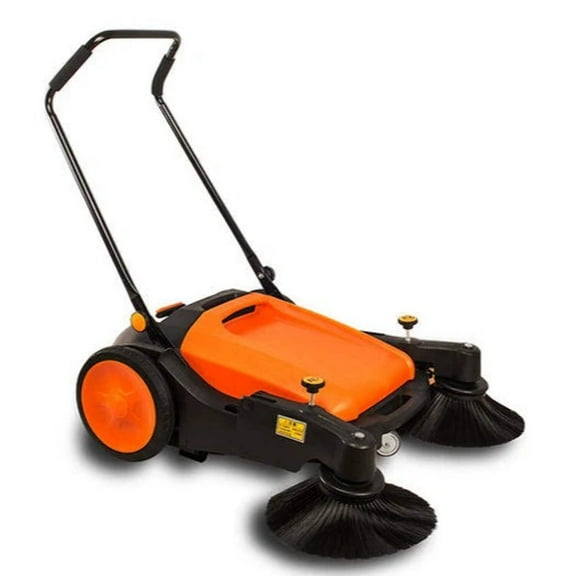 SANITMAX RT980 38" Manual Push Powered Floor Sweeper, 38,000 sqft/h, Triple Brushes