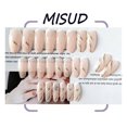 thumbnail image 4 of UBIUO Extra Long Coffin Press on Nails, Ballerina Fake Nails, 24Pcs Gold Wave False Nails, Glossy Full Cover Acrylic Nails for Women and Girls.Note:No, 4 of 4